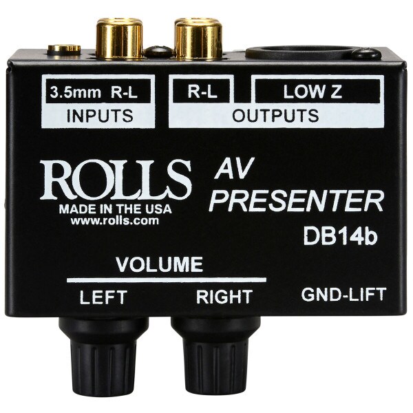 Main product image for Rolls DB14b AV Presenter Stereo Patch Direct Box 245-1012